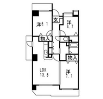 東京都足立区東保木間１丁目 賃貸マンション 3LDK