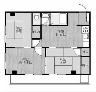 東京都足立区中川５丁目 賃貸マンション 3DK