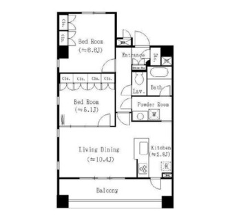 東京都足立区千住仲町 賃貸マンション 2LDK