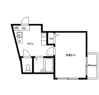 東京都足立区千住中居町 賃貸マンション 1K